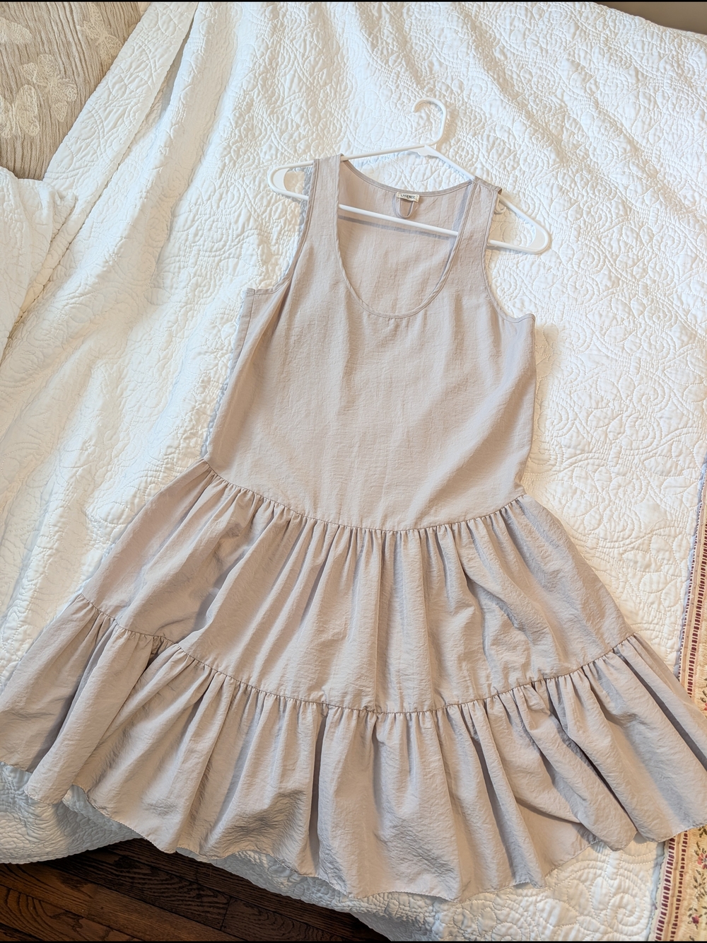 L'AGENCE Beige Tiered Sleeveless Mini Dress - Picture 5 of 5